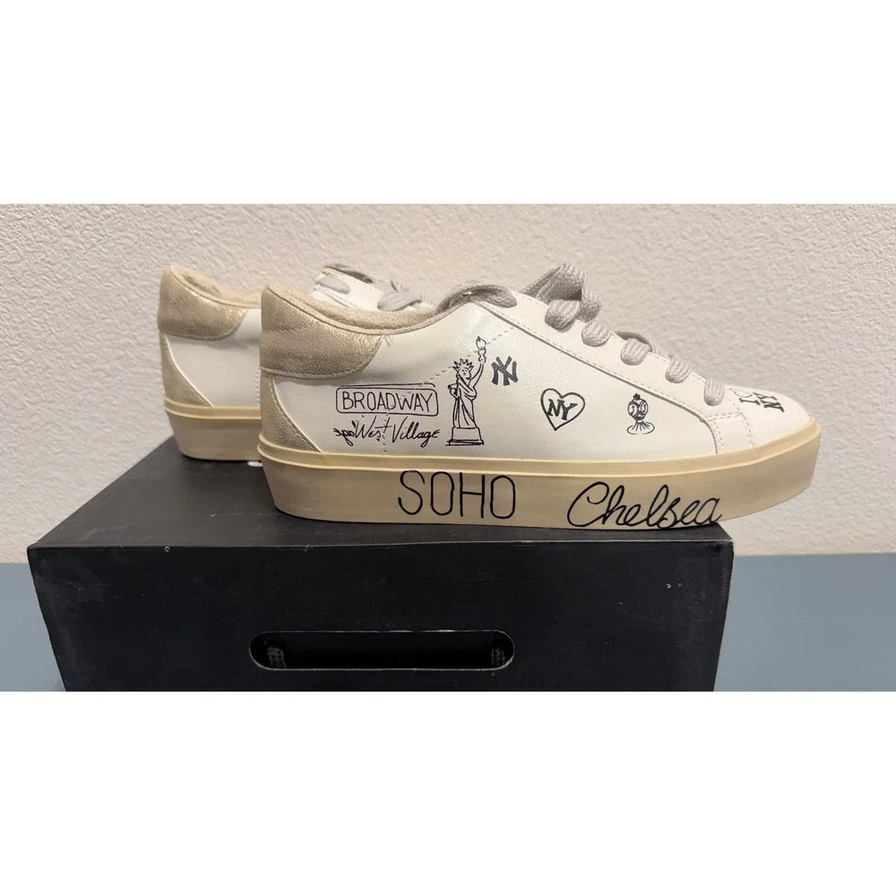 ShuShop‎ Reba 986 New York Platform Sneakers Graphics Women's 8